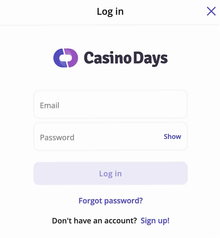 Casino Days Mobile App
