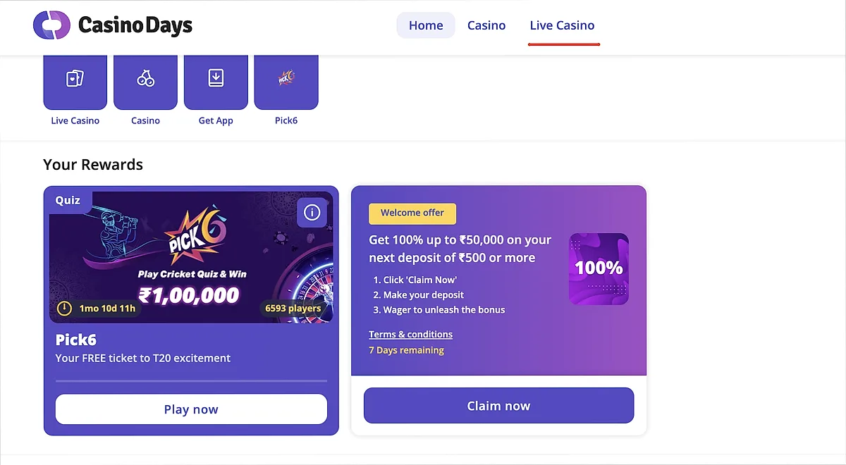 Casino Days Responsible Play